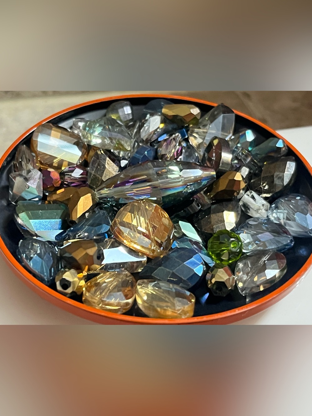 Vintage Crystal Bead Soup 1/4” to 1.5”